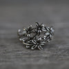 Ring med blommor. sterling  silver